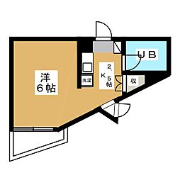 ヴィラージュヤジマ ワンルームの間取図画像