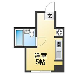 プリザントセキネ ワンルームの間取図画像