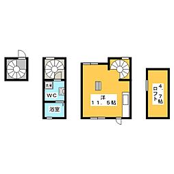 CATORCE上石神井 ワンルームの間取図画像
