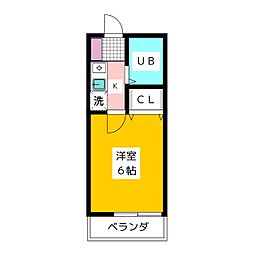 Tフラット 1階1Kの間取り