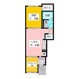 フォーマルハウト 1階1LDKの間取り