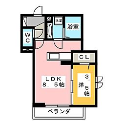 ALTO・芝久保 2階1LDKの間取り