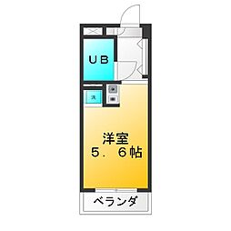 ビクセル武蔵関 ワンルームの間取図画像