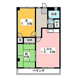 扇山レジデンス 2LDKの間取図画像