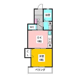 武蔵関ステーションフロント 1DKの間取図画像
