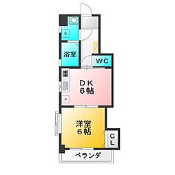 武蔵関ステーションフロント 1DKの間取図画像