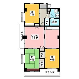 ロイヤルハイツ 3LDKの間取図画像