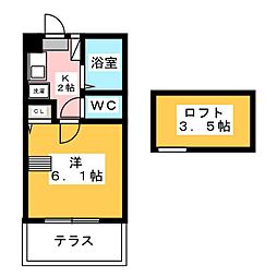 ドリームハイツ 1Kの間取図画像
