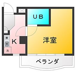 ライオンズマンション上石神井第2 1Kの間取図画像