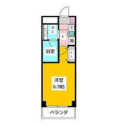 KDXレジデンス上石神井 1Kの間取図画像