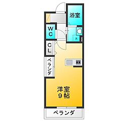 G-House ワンルームの間取図画像