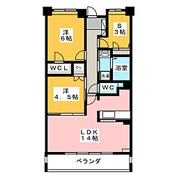 エコタワーバオバブ 2SLDKの間取図画像