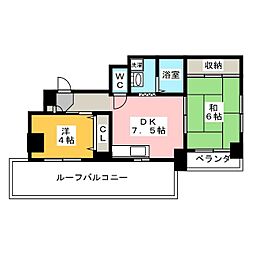 小野商事(株)第9小野ビル 2DKの間取図画像