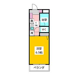 フォレース鷺宮 1Kの間取図画像