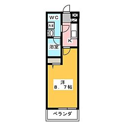 メインステージ武蔵関駅前 1Kの間取図画像