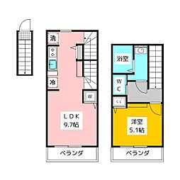 ノーザンロード東伏見 1LDKの間取図画像