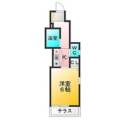 カインドネス柳沢 1Kの間取図画像