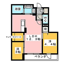 ステラ美光 2LDKの間取図画像