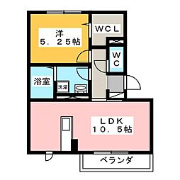 オリーブ 1LDKの間取図画像