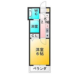 RENTABLE 1Kの間取図画像