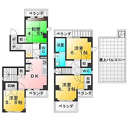 ベルデグランデ 4DKの間取図画像