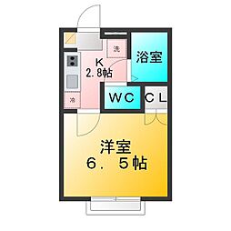 メールダジュール 1Kの間取図画像