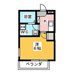 KLEIS武蔵関 1Kの間取図画像