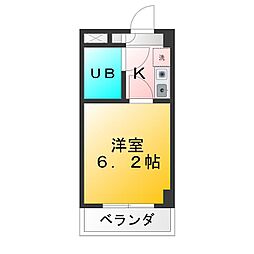 ライオンズマンション上石神井第3 1Kの間取図画像