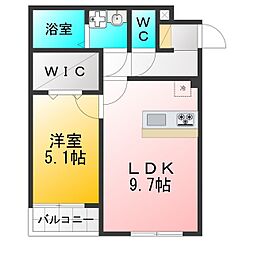 エルスタンザ下石神井 1LDKの間取図画像