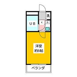 アルテハイム上石神井 1Kの間取図画像