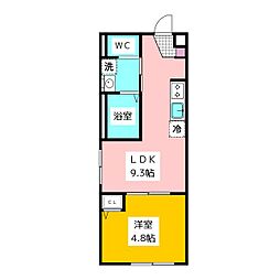 秀和鷺宮 1LDKの間取図画像