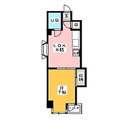 ノグチハイツ 1LDKの間取図画像