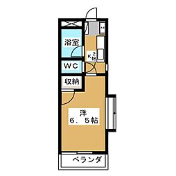 ハイムホシノ 1Kの間取図画像