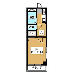 ベルヴィル井の頭 1Kの間取図画像