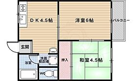 京都府京都市右京区北嵯峨北ノ段町（賃貸アパート2K・1階・39.00㎡） その2