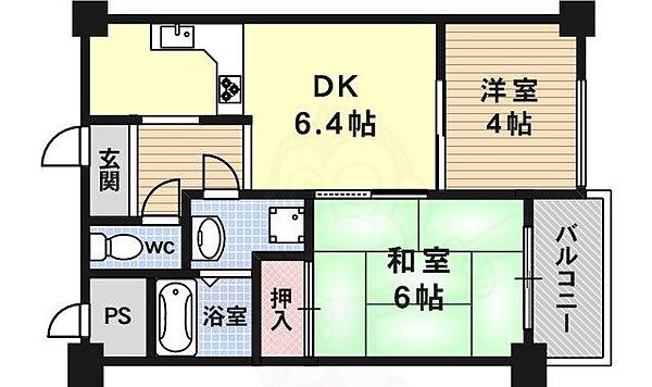 京都府京都市南区久世中久世町１丁目(賃貸マンション2DK・3階・41.75㎡)の写真 その2