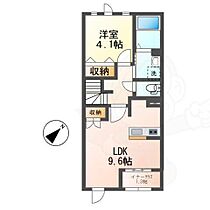 京都府京都市右京区西京極北裏町（賃貸アパート1LDK・2階・42.82㎡） その2