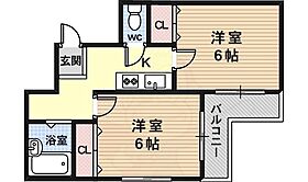 京都府京都市右京区花園春日町（賃貸マンション2K・3階・28.92㎡） その2