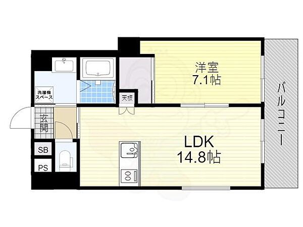 セトル寿 ｜京都府京都市右京区西院西寿町(賃貸マンション1LDK・4階・49.52㎡)の写真 その2