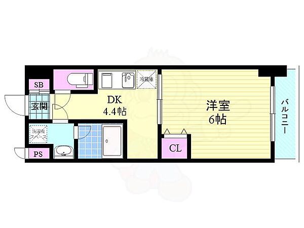 京都府京都市中京区壬生上大竹町(賃貸マンション1DK・2階・26.04㎡)の写真 その2