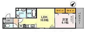 京都府京都市右京区太秦和泉式部町（賃貸アパート1LDK・2階・42.76㎡） その2