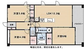 京都府京都市右京区西院四条畑町（賃貸マンション3LDK・2階・65.39㎡） その2