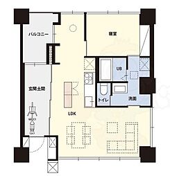 SHALIMARNISHIOJI 1LDKの間取図画像