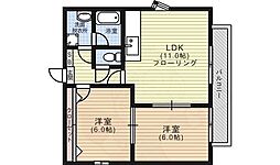 スクエアコート 2LDKの間取図画像
