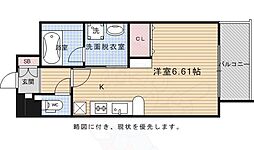 ベラジオ京都神泉苑 6階1Kの間取り