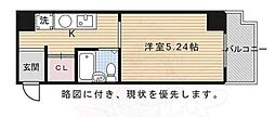 サンシティ烏丸 5階ワンルームの間取り