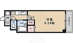 ベレヴュー鴨川 3階1Kの間取り