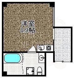 JURAKU RO 2階ワンルームの間取り