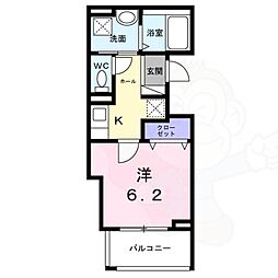 レジデンス　藤ケ森 2階1Kの間取り