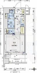 京都市上京区長門町マンション 1Kの間取図画像